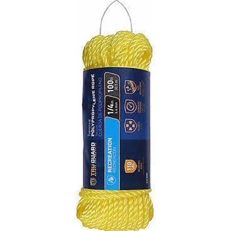 Mibro 0.25 in. x 100 ft. Tru Guard Poly Rope, Yellow 231500